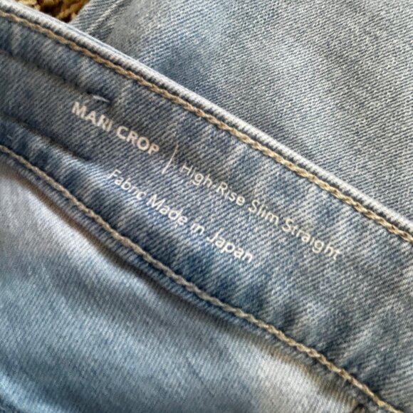 AG ADRIANO GOLDSCHMEID The Mari Crop High Rise Slim Straight Jeans in Size 27 - Picture 8 of 9